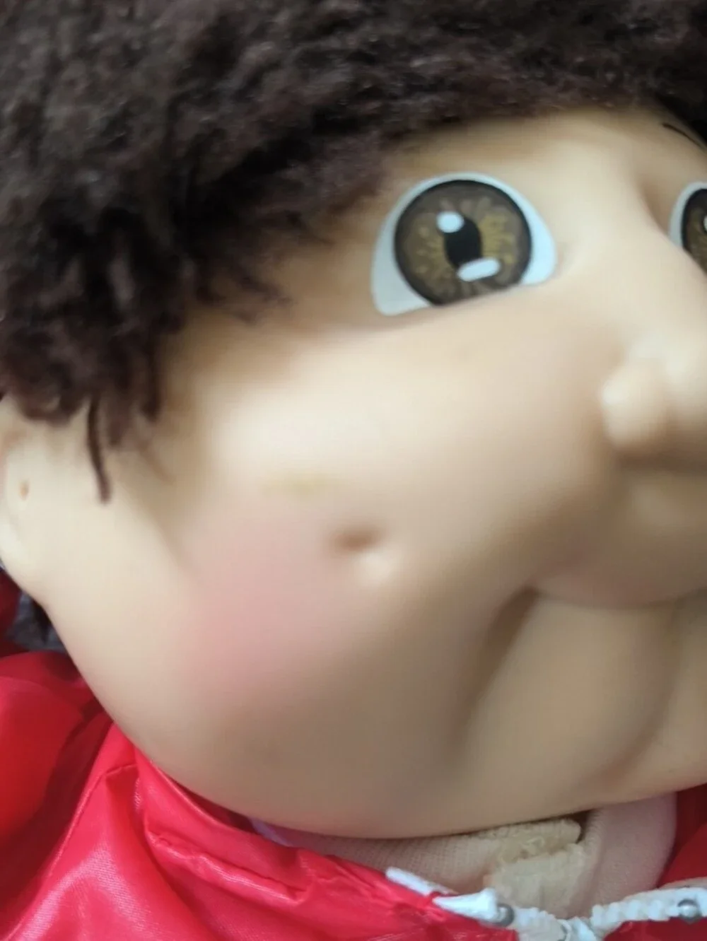 Cabbage Patch Doll 1982 in Vintage Red Jacket / Jeans Boy - Has Tags And Papers